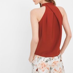 NWT High-Neck Halter Tank Top women’s 6 orange blouse business professional work